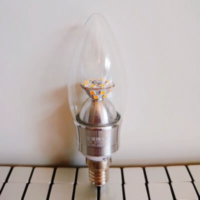 蠟燭燈泡5W(銀色)